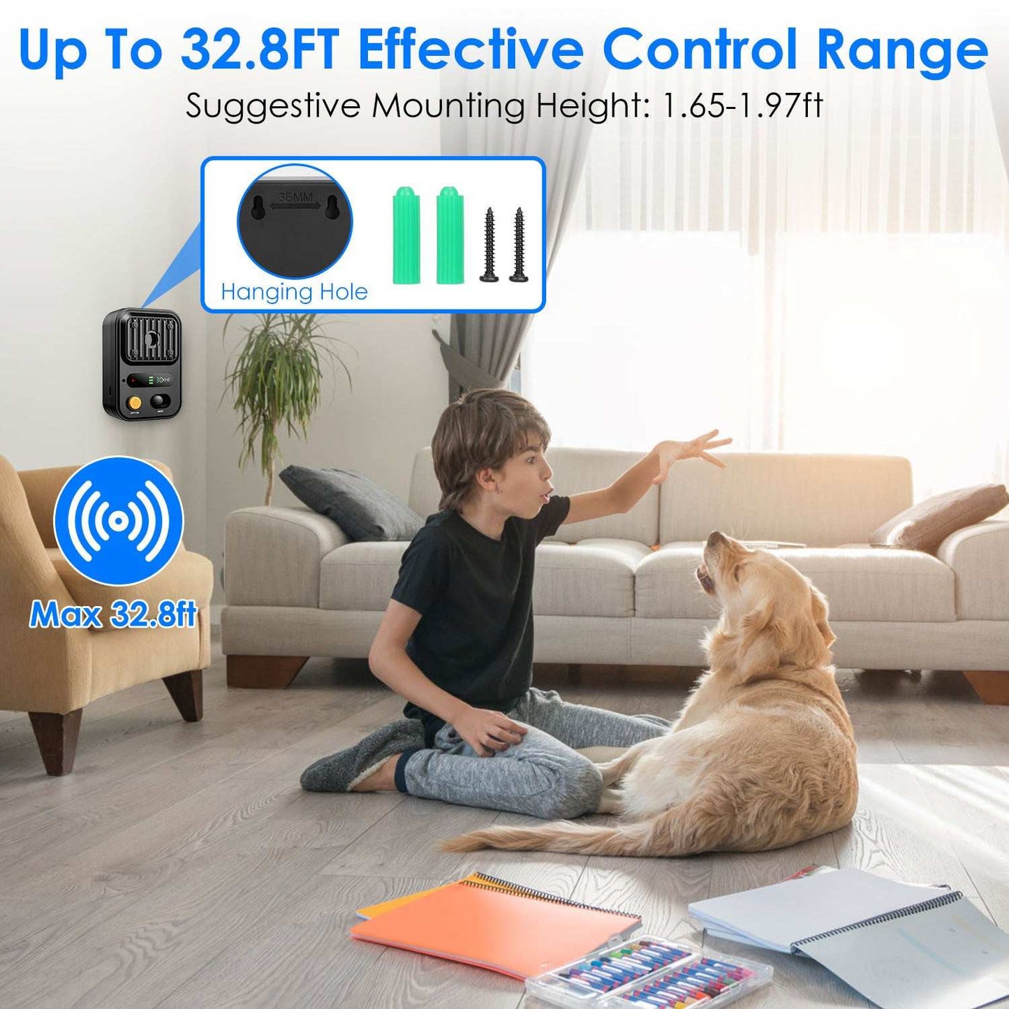 Anti Barking Device For Dogs - Rechargeable Ultrasonic Control