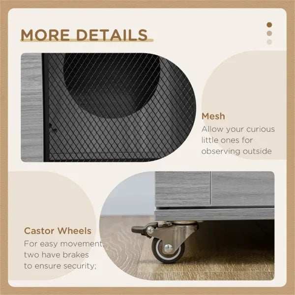 Ultimate Cat Tree Villa Apartment with Wheels - Premium Mobile Cat Furniture