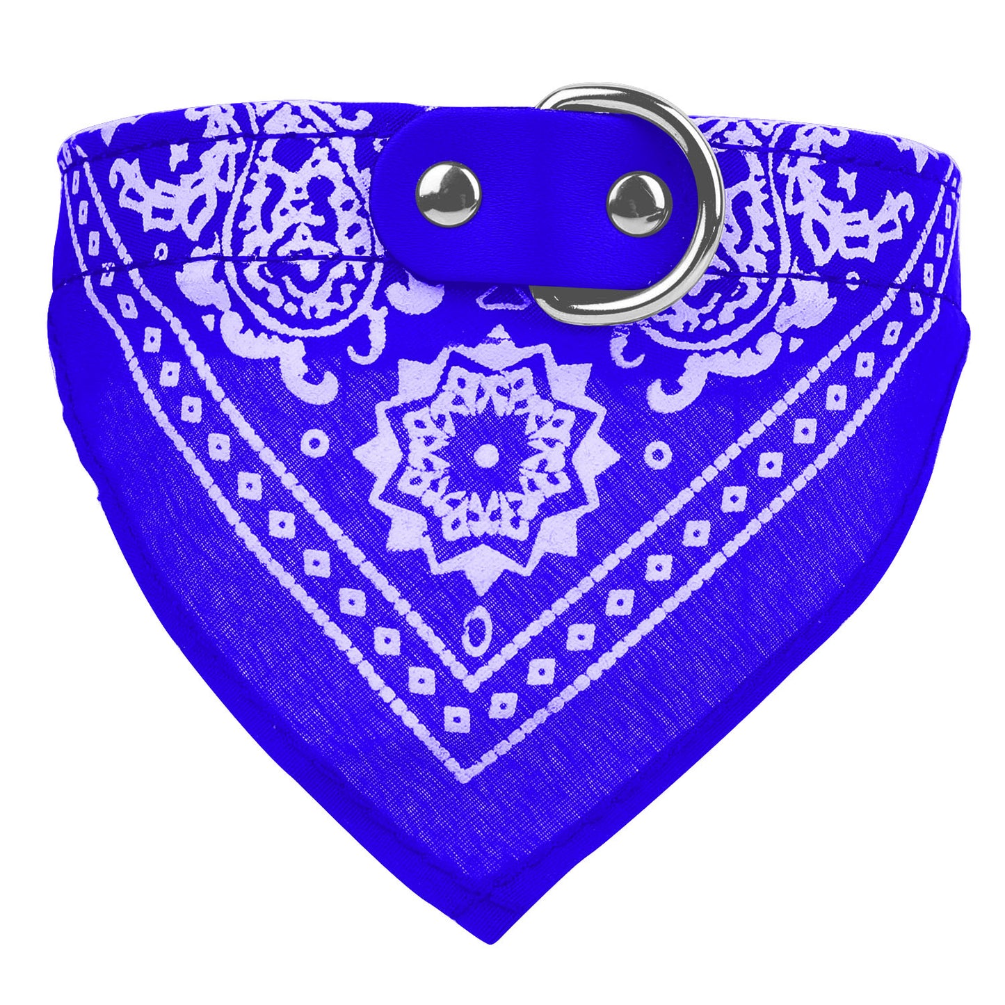 Pet Bandana Collar Adjustable - Leather Triangle Scarf