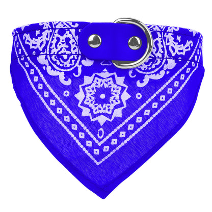 Pet Bandana Collar Adjustable - Leather Triangle Scarf