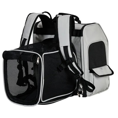 Expandable Pet Carrier Backpack - Breathable Travel for Cats Dogs