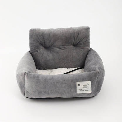 Soft Plush Nest Pet Bed Car Seat - Secure Your Pet