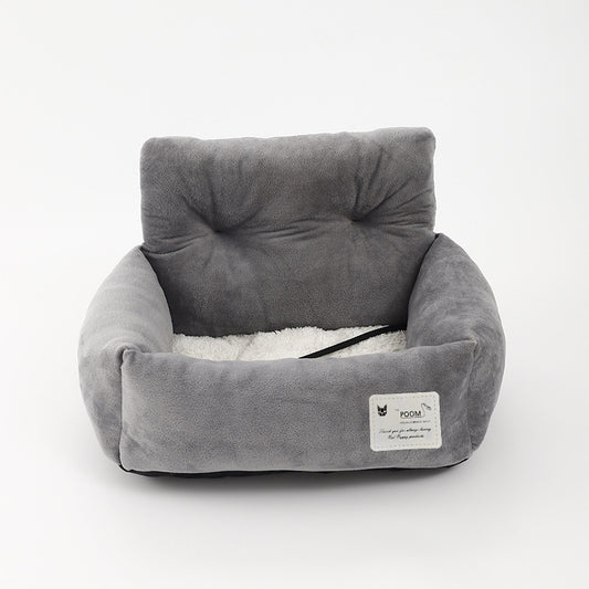 Soft Plush Nest Pet Bed Car Seat - Secure Your Pet
