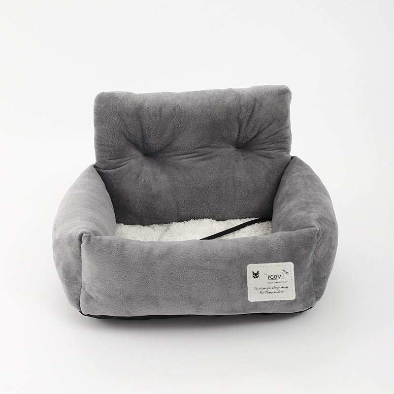 Soft Plush Nest Pet Bed Car Seat - Secure Your Pet