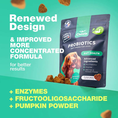 70 Probiotic Chews Support Gut Health, Yeast Balance, Itchy Skin and Allergies For Dogs