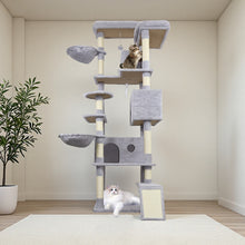 Large Cat Tree Tower 84 Inch with Condos & Hammocks