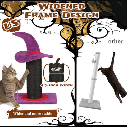 Wizard Hat Cat Scratching Post - Halloween Spooky Cat Scratcher