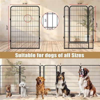 16 Piece Heavy Duty Metal Pet Sports Fence - Exercise Playpen