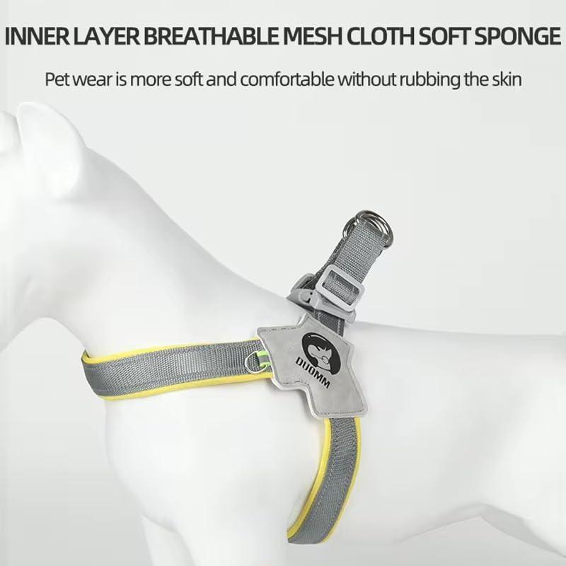 Wefulfil dog and cat harness with breathable mesh cloth and soft sponge for comfort
