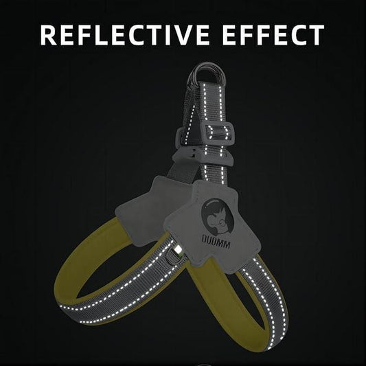 Wefulfil dog and cat harness with reflective effect for enhanced nighttime safety