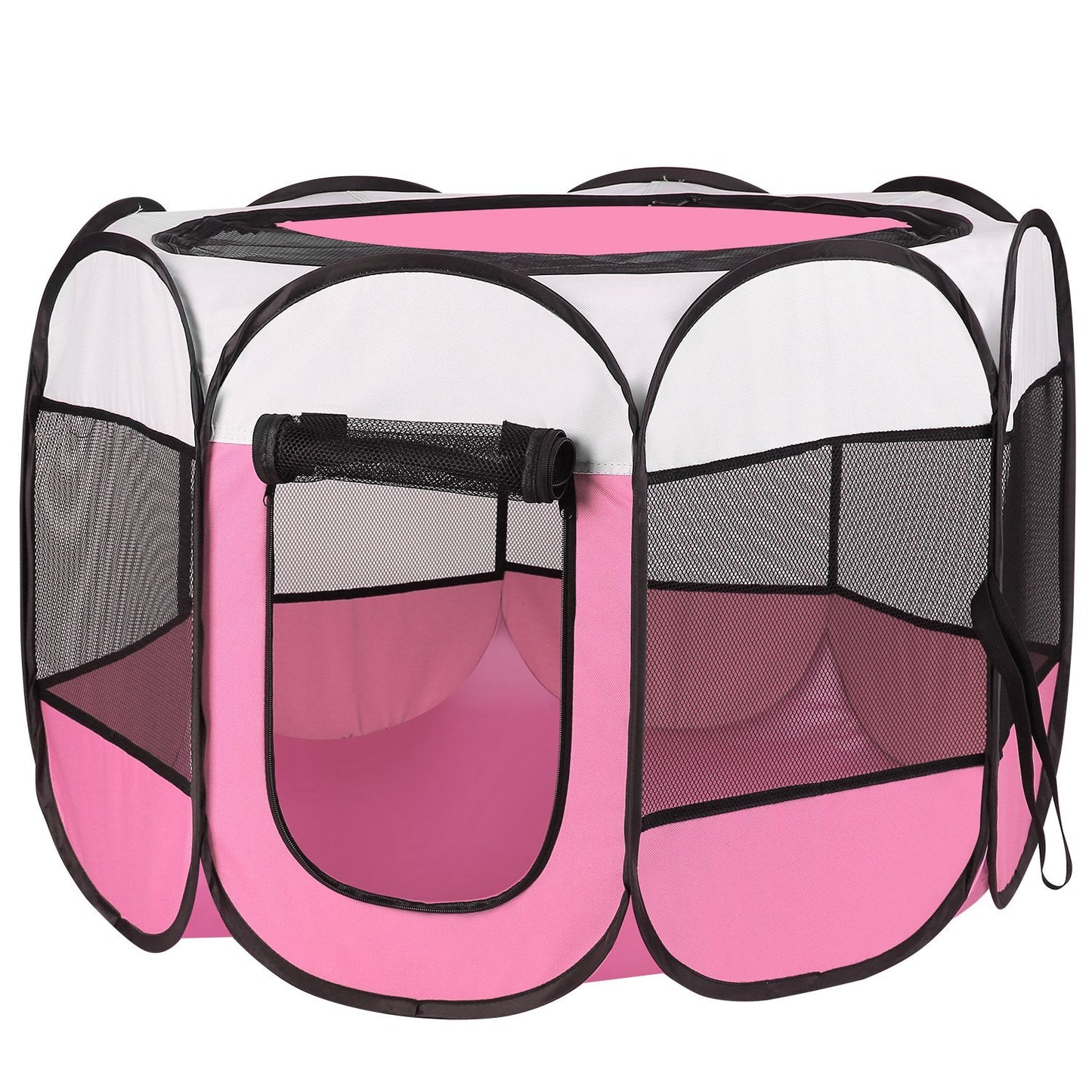 Portable Foldable Pet Tent - 8-Panel Exercise Pen with Dual Zippers