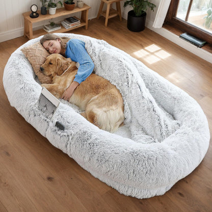 Human-Sized Dog Bed - Washable Orthopedic 71x45