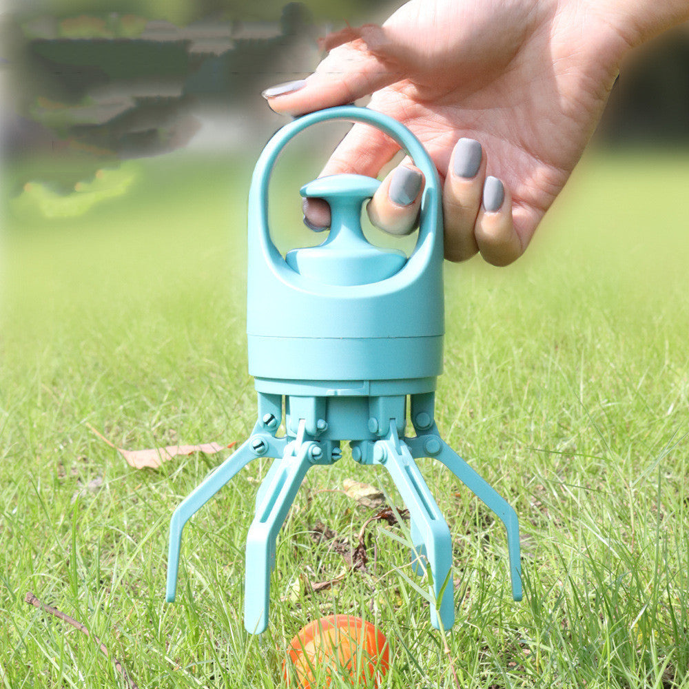 Portable Dog Pooper Scooper - Built-in Bag Dispenser & 8-Claw Pickup