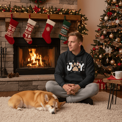 Joy Paw Hoodie - Festive Christmas Pet Lover Sweatshirt - Purrfect Pet Haven
