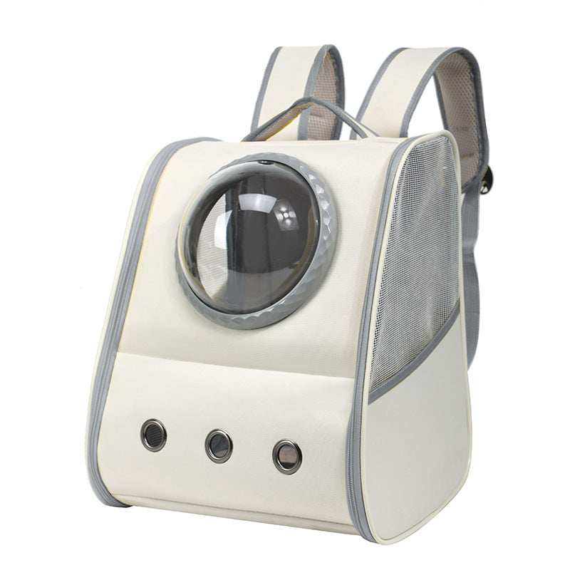 Breathable Pet Backpack with Transparent Design and Ventilation for Safe Pet Travel