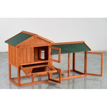 Rabbit Hutch - 2-Story Outdoor Wooden Cage