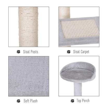 Cat Tree Spiral Staircase - 5 Level Climbing Tower with Perches