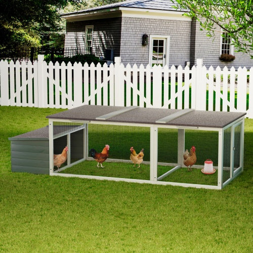 Large Wooden Chicken Coop - 21 Sq Ft with Nesting Box