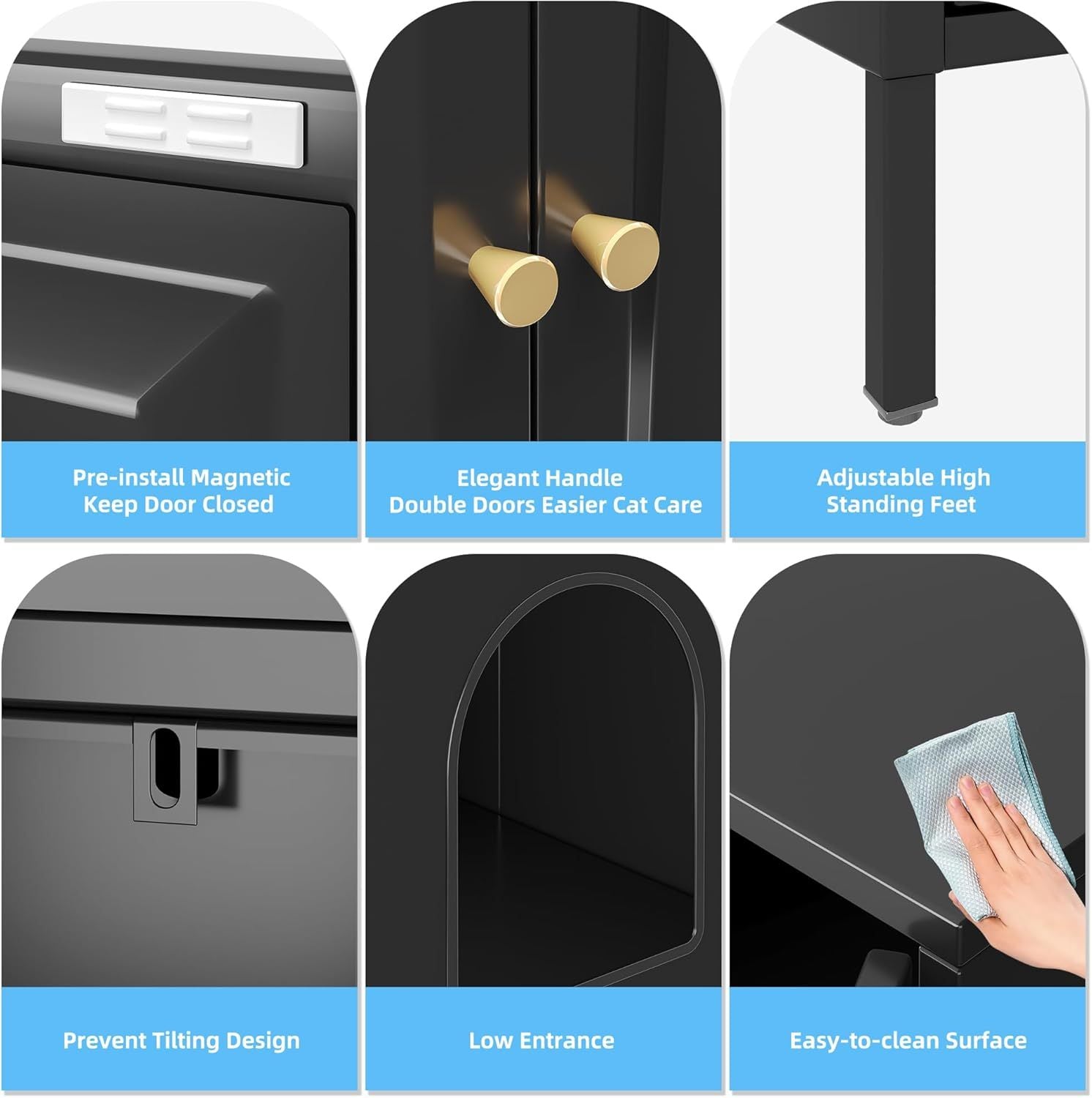 Hidden Barn Cabinet - Metal Cat Litter Box Enclosure - Purrfect Pet Haven