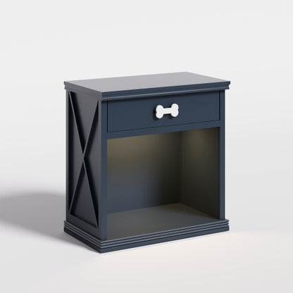 Vintage Farmhouse Small Table Pet Locker With Pet Bed and LED Lights