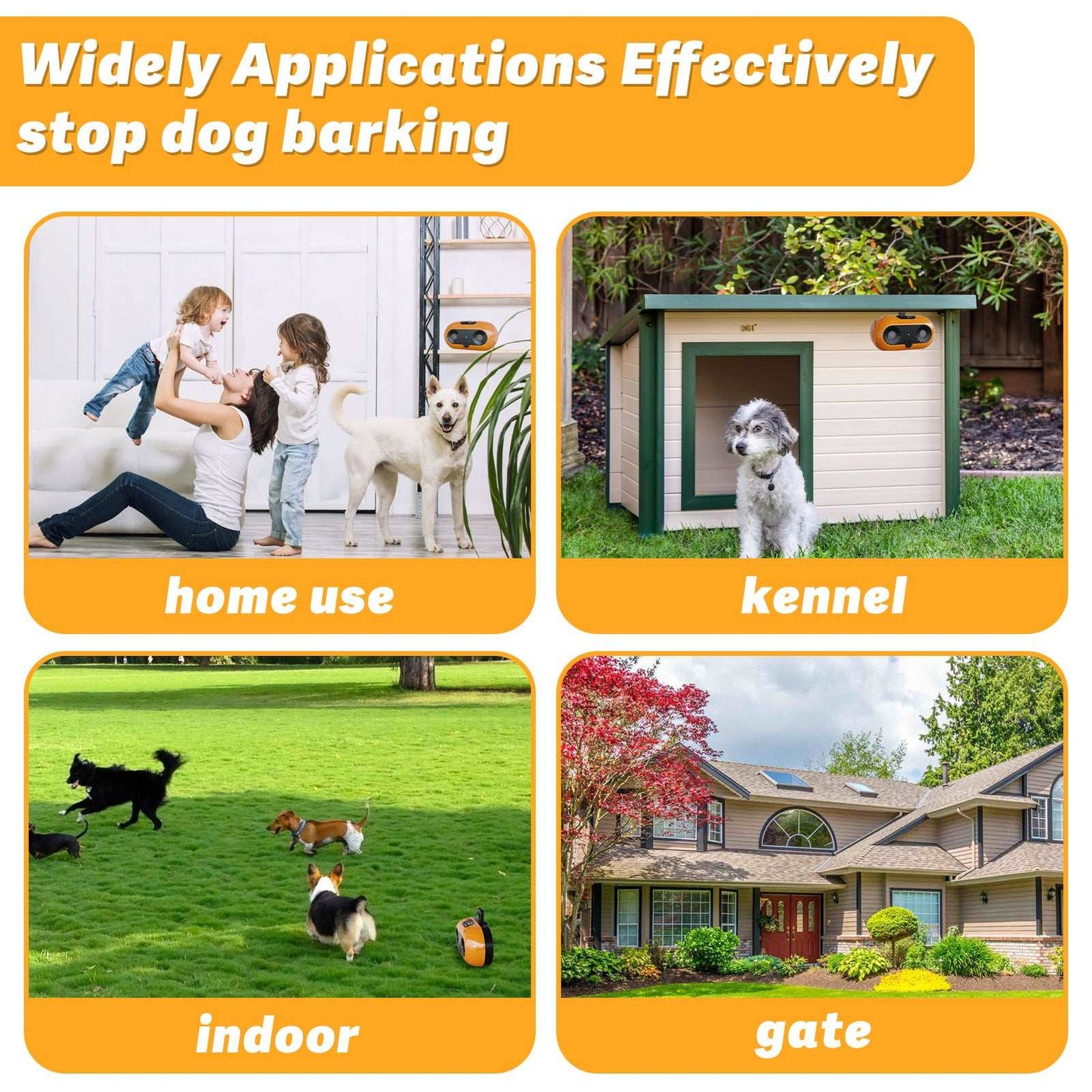 Ultrasonic Anti Barking Control Dog Deterrent Device with 3 Modes Stop Neighbors Barking Dog 50ft Range Indoor & Outdoor