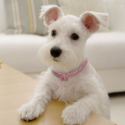 Crystal Bling Rhinestone Dog Collar for Small Medium Dogs Cats