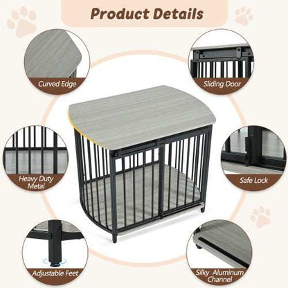 Furniture Style Dog Crate For Small And Medium Dogs - Modern Wooden End Table Kennel