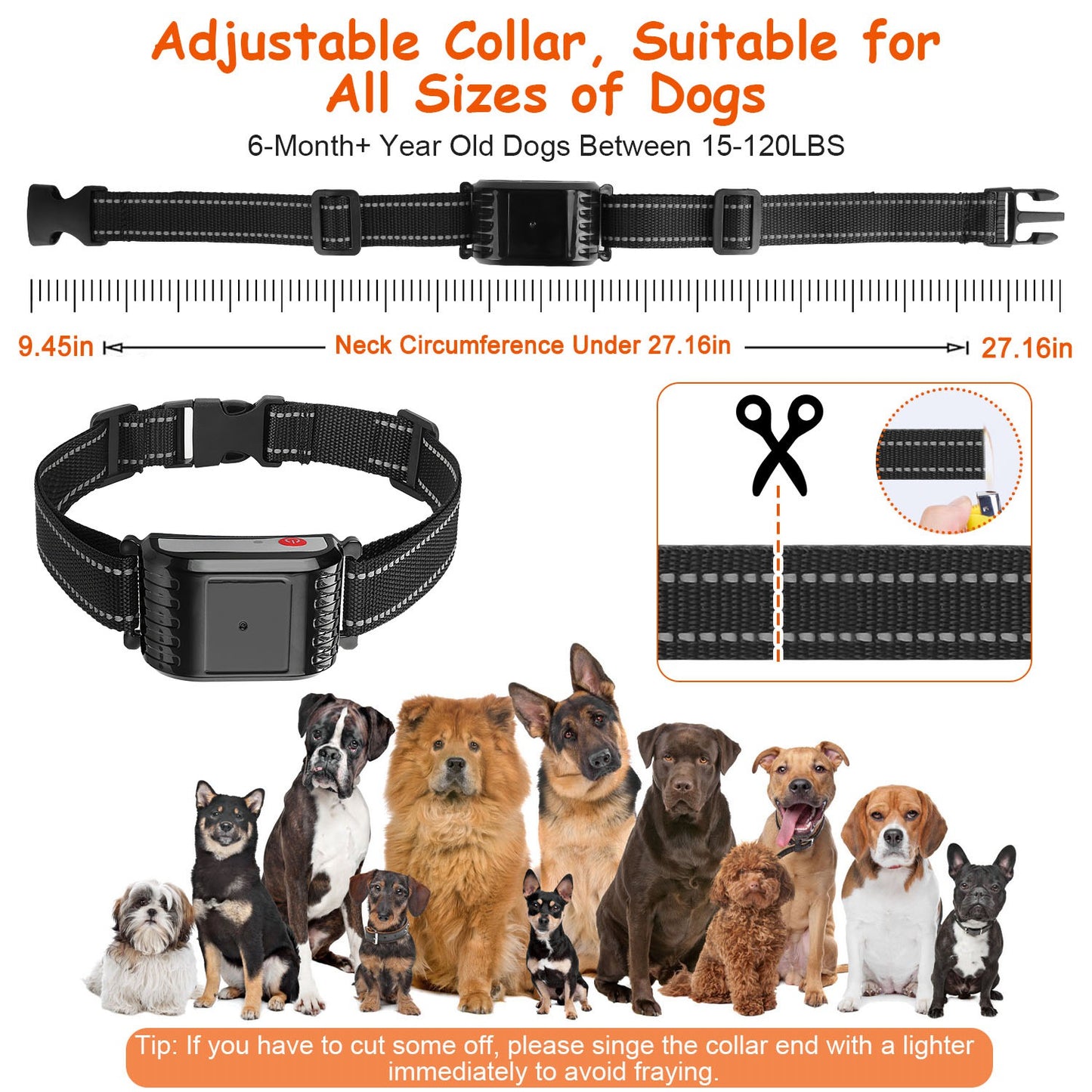 Dog Wireless Fence Training Collar - 990FT Remote with 3 Modes