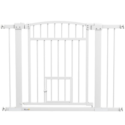 Dog Gate - Extra Wide Walk Through with Cat Door - Purrfect Pet Haven