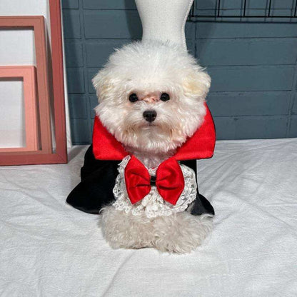 Vampire Cloak Pet Costume - Dramatic Halloween Windbreaker Cape