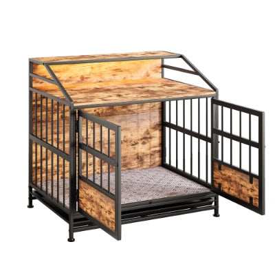 Multi-function Furniture Style Dog Crates With Storage - Premium Wooden Dog Kennel