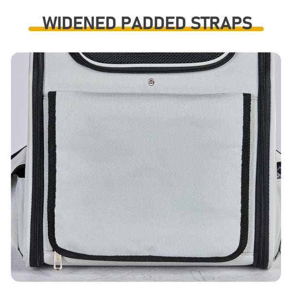 Pet Carrier Backpack - Expandable Travel Bag With Rear Extension