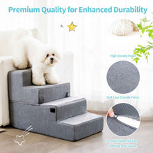 Dog Steps for High Beds - 4-Step Foam Pet Stairs - Purrfect Pet Haven