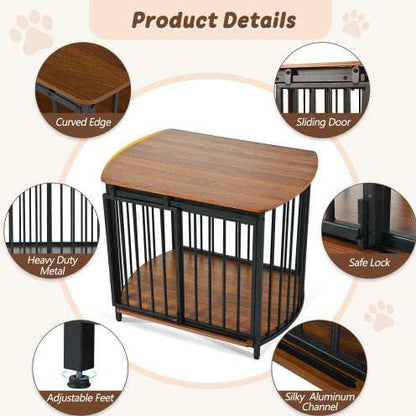 Furniture Style Dog Crate For Small And Medium Dogs - Modern Wooden End Table Kennel