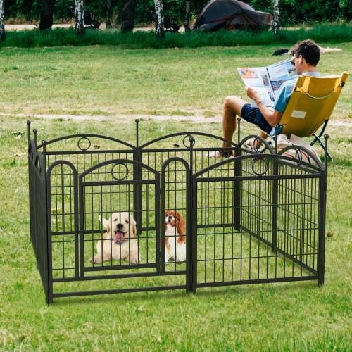 Indoor Outdoor 24 Inch Metal Dog 8 Panel Playpen