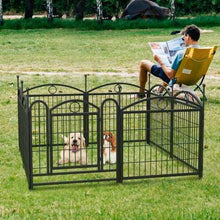 Indoor Outdoor 24 Inch Metal Dog 8 Panel Playpen - Purrfect Pet Haven