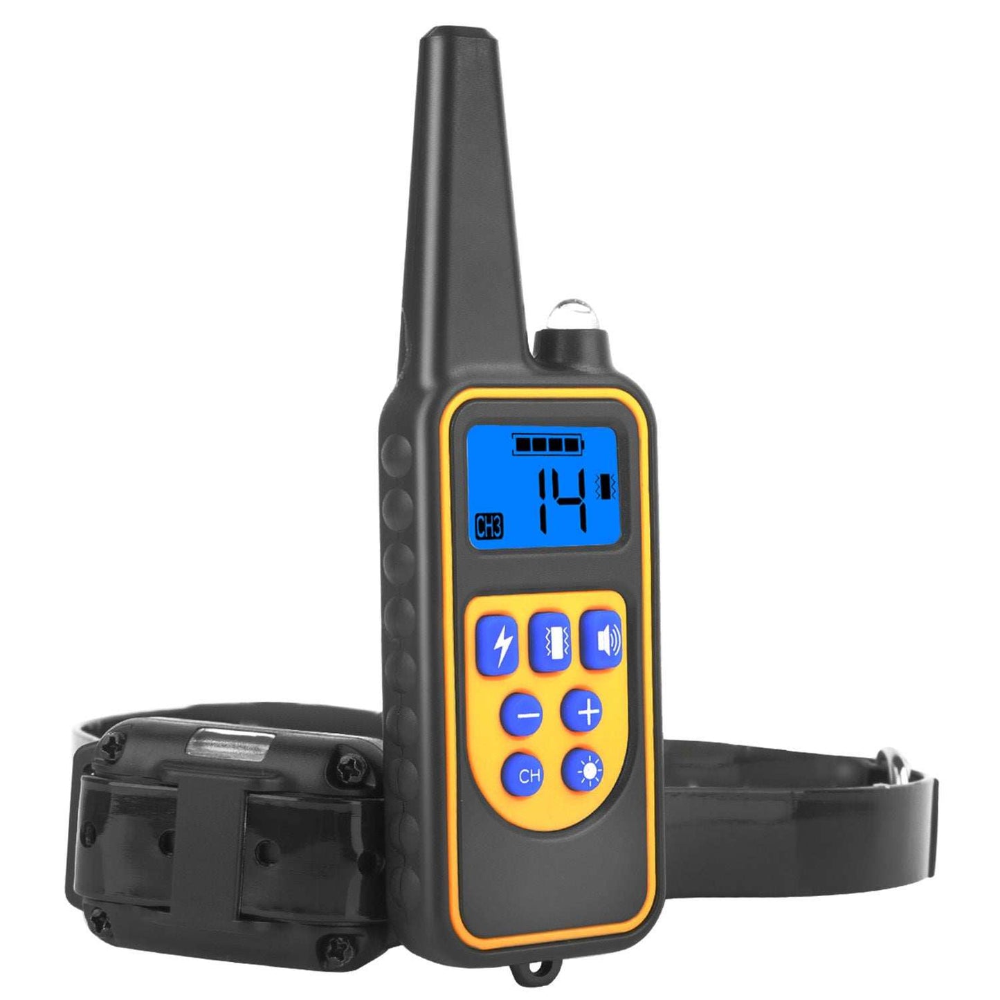 Dog Training Collar With Remote IP67 Waterproof Pet Trainer 300mAh Rechargeable 875 Yard Remote Control 4 Modes Adjustable Level