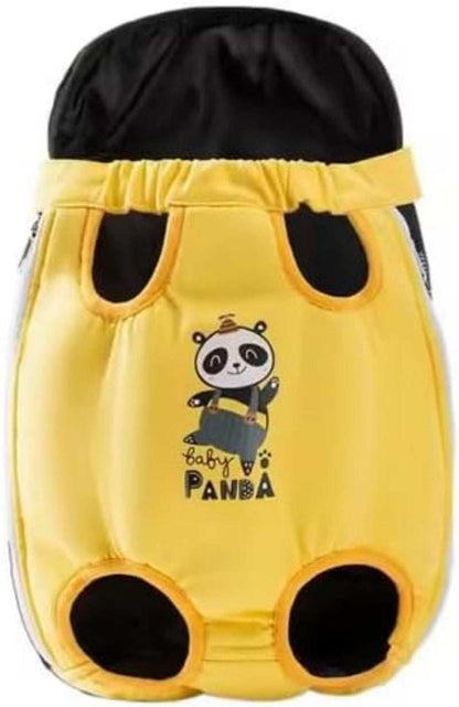 Yellow Baby Panda Carrier Backpack with Leg Holes for Comfortable Pet Travel
