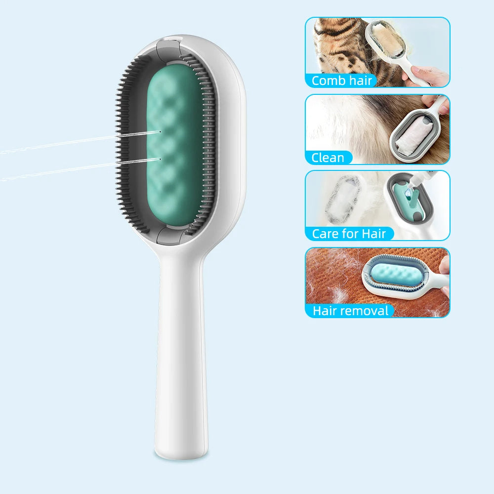 Wefulfil Cat Grooming Brush with soft bristles for hair removal and easy cleaning