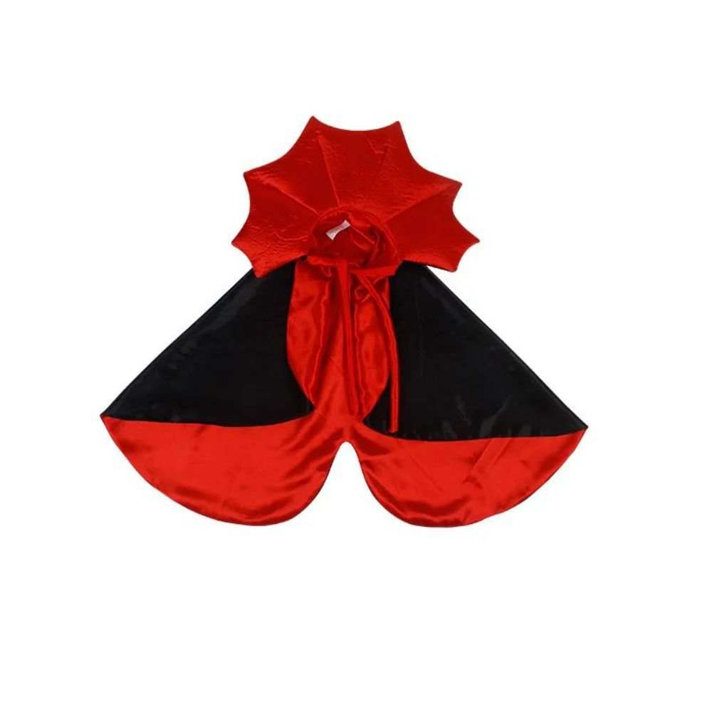 Cat Vampire Costume with Red and Black Cape for Halloween Pet Dress-Up