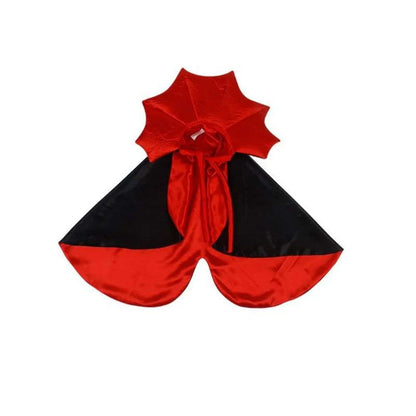 Cat Vampire Costume with Red and Black Cape for Halloween Pet Dress-Up