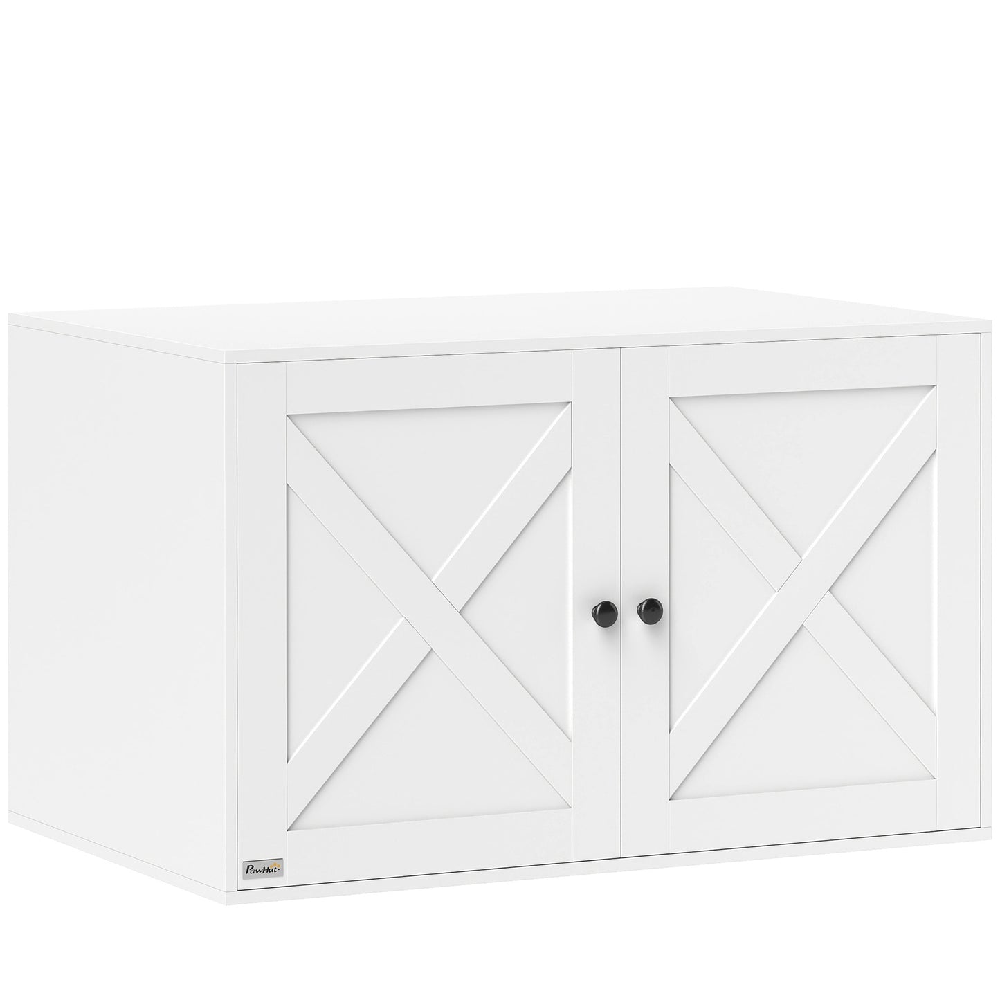 Cat Litter Box Enclosure with Barn Door - Hidden Cabinet 31.5x21x20