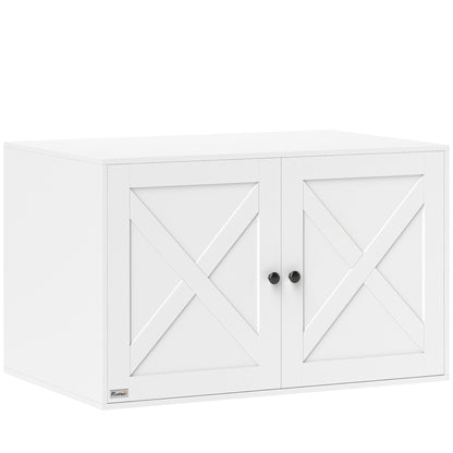Cat Litter Box Enclosure with Barn Door - Hidden Cabinet 31.5x21x20