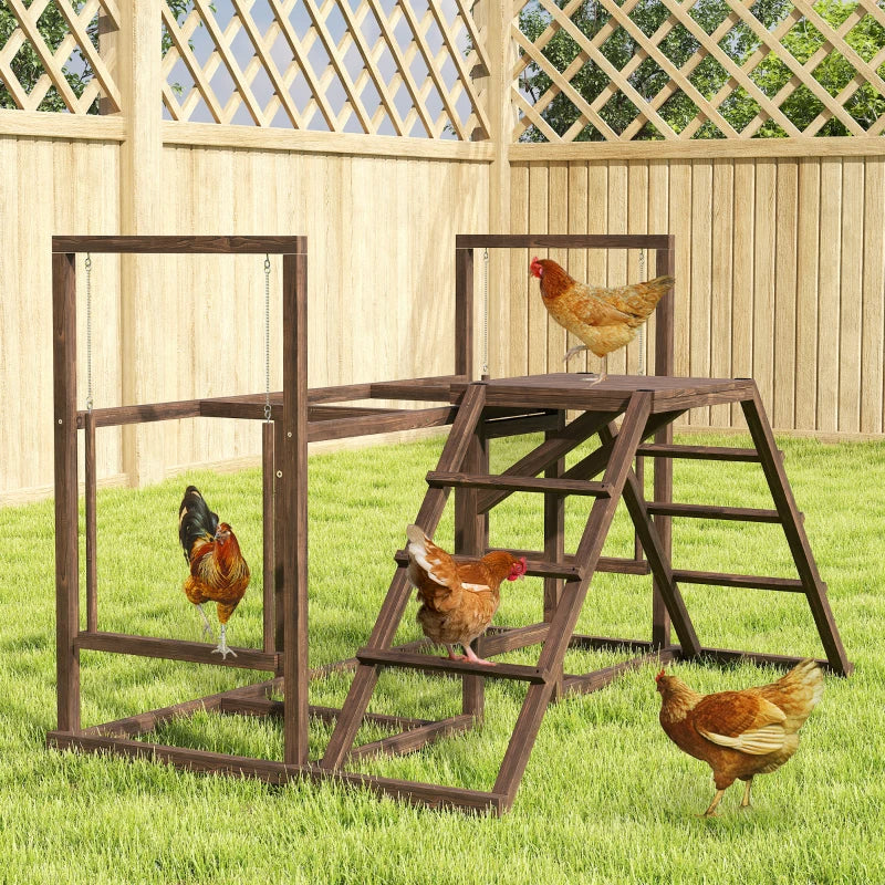 Chicken Coop Accessories - Activity Play Set with Swings - Purrfect Pet Haven