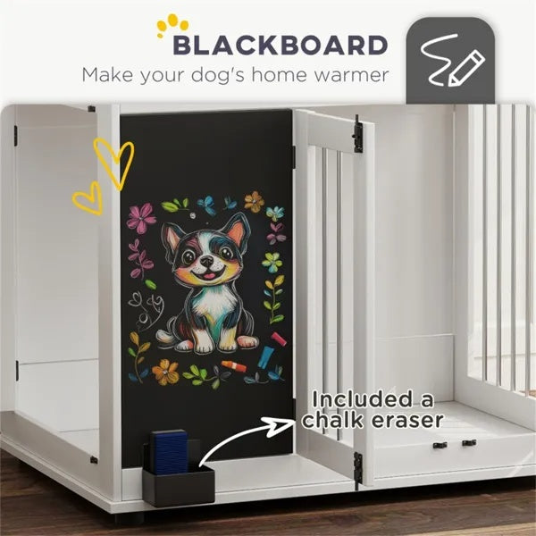 Furniture Dog Crate with Storage - Large Side Table Kennel
