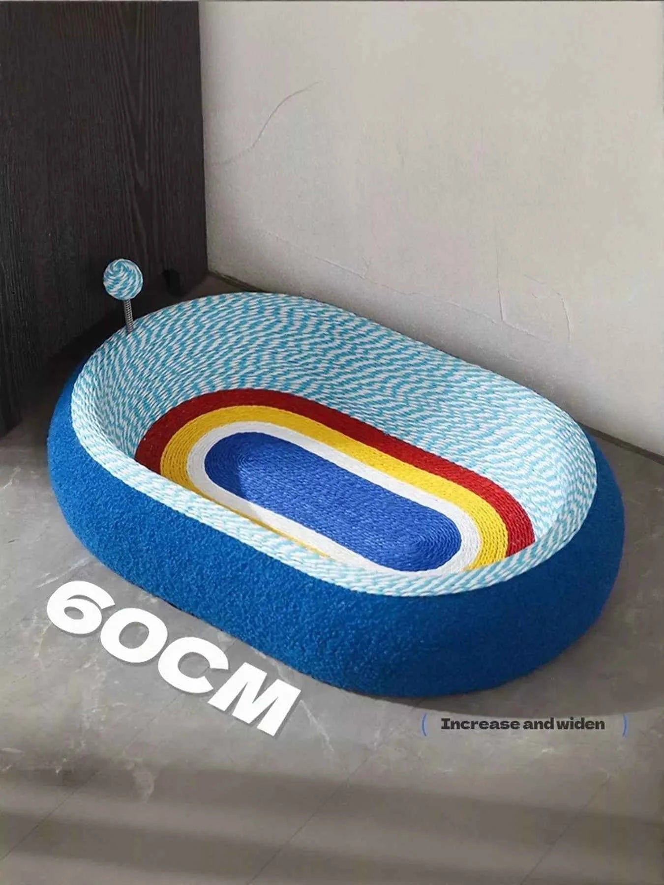 Wear-Resistant Sisal Cat Scratcher Bed