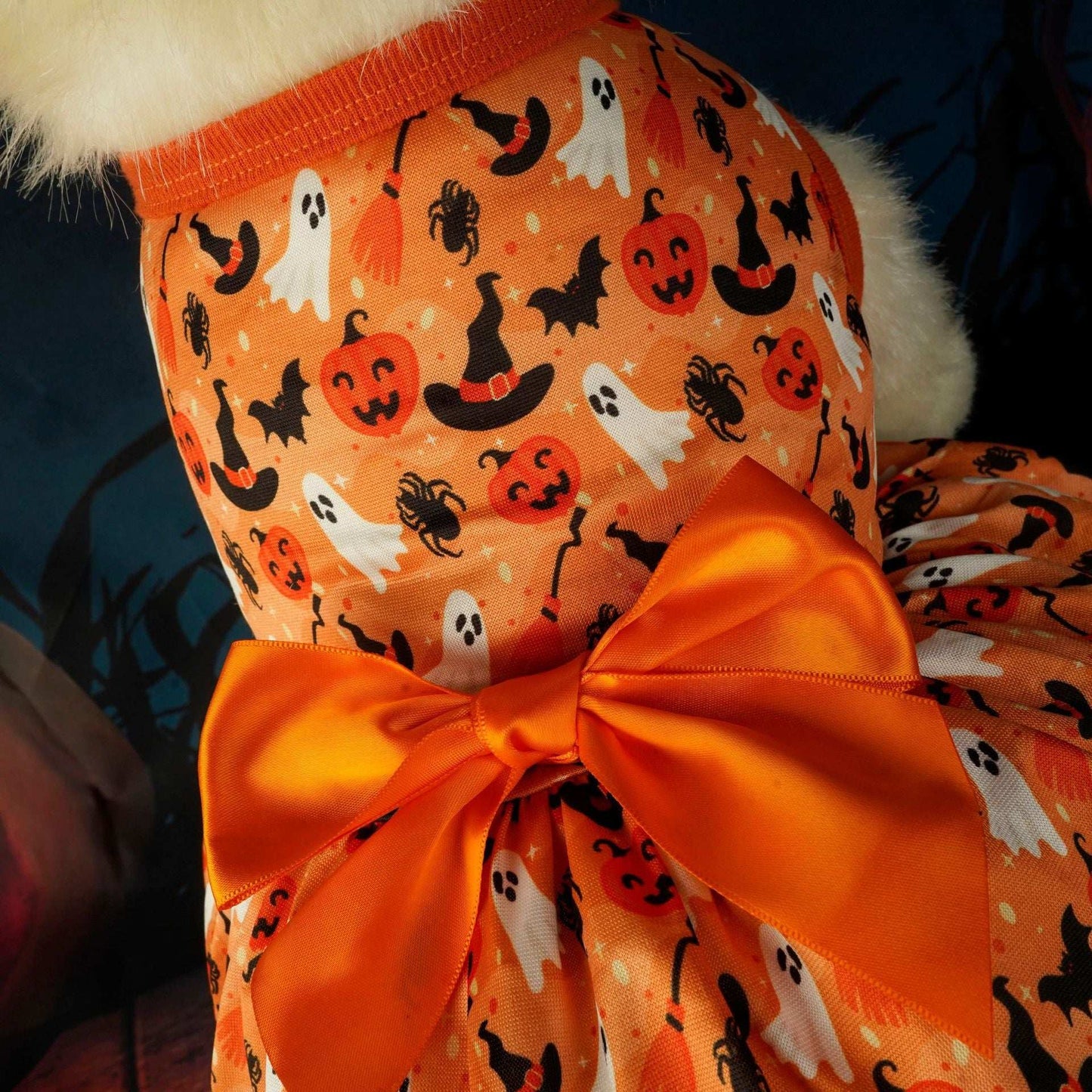 Elegant Halloween Pet Party Dress - Festive Costume Outfit