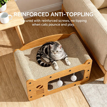 Cat Scratcher Sofa TV Shape - Double Layer Lounger with Toys