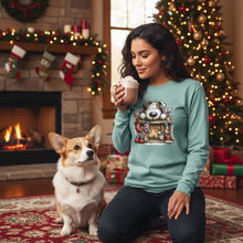 Christmas Mantel Pup Hoodie - Seafoam