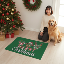 Christmas Paw Print Doormat Indoor Scene